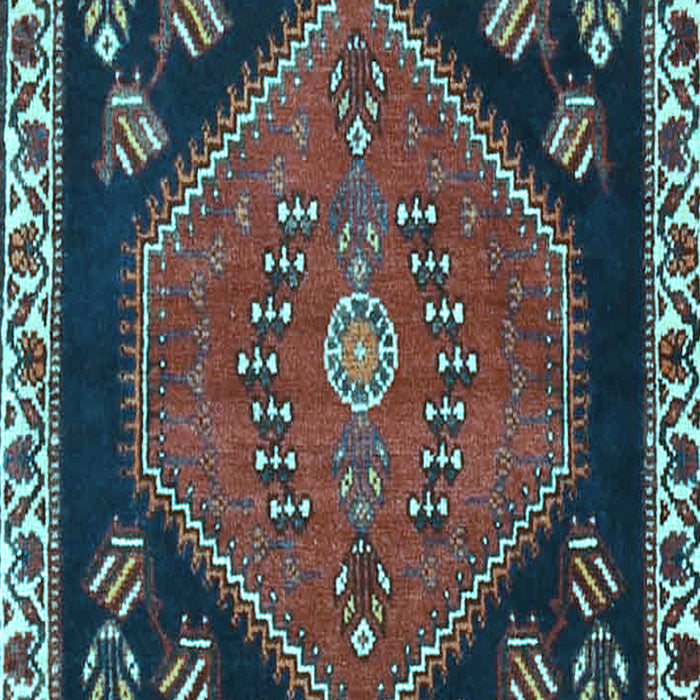 Machine Washable Persian Light Blue Traditional Rug, wshtr4577lblu