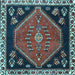 Square Persian Light Blue Traditional Rug, tr4577lblu