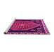 Sideview of Machine Washable Persian Pink Traditional Rug, wshtr4577pnk