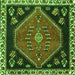Serging Thickness of Persian Green Traditional Rug, tr4577grn