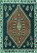 Machine Washable Persian Turquoise Traditional Area Rugs, wshtr4577turq