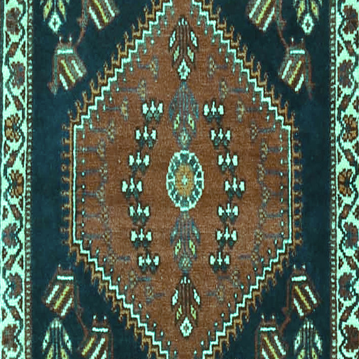 Machine Washable Persian Turquoise Traditional Area Rugs, wshtr4577turq
