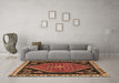 Machine Washable Persian Brown Traditional Rug in a Living Room,, wshtr4577brn