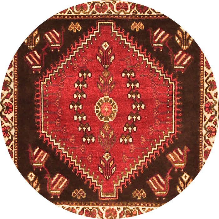 Square Persian Orange Traditional Rug, tr4577org