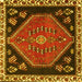 Square Persian Yellow Traditional Rug, tr4577yw