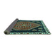 Sideview of Persian Turquoise Traditional Rug, tr4577turq