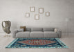 Machine Washable Persian Light Blue Traditional Rug in a Living Room, wshtr4577lblu