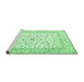 Sideview of Machine Washable Persian Emerald Green Traditional Area Rugs, wshtr4578emgrn