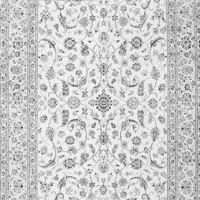 Serging Thickness of Machine Washable Persian Gray Traditional Rug, wshtr4578gry