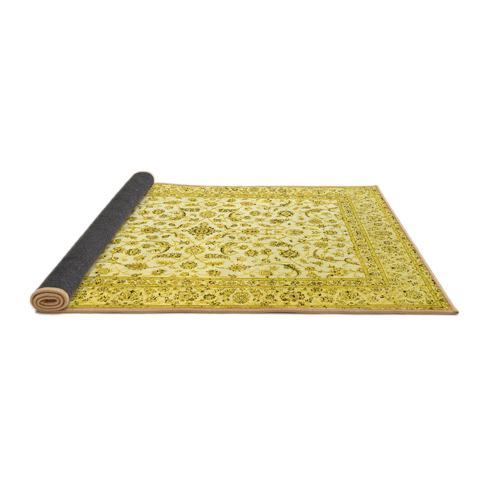 Sideview of Persian Yellow Traditional Rug, tr4578yw