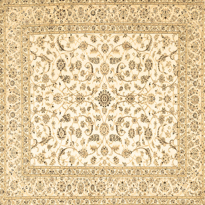 Square Persian Brown Traditional Rug, tr4578brn