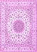 Medallion Pink Traditional Rug, tr4579pnk