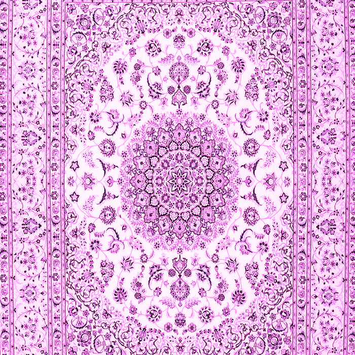Medallion Pink Traditional Rug, tr4579pnk