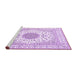 Sideview of Machine Washable Medallion Purple Traditional Area Rugs, wshtr4579pur