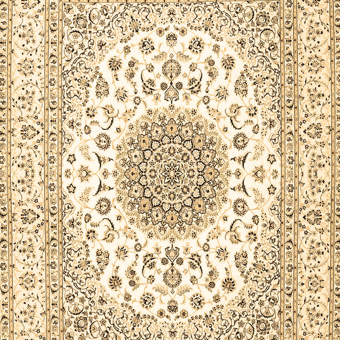 Machine Washable Medallion Brown Traditional Rug, wshtr4579brn