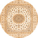 Square Medallion Orange Traditional Rug, tr4579org