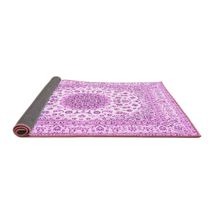 Sideview of Medallion Pink Traditional Rug, tr4579pnk