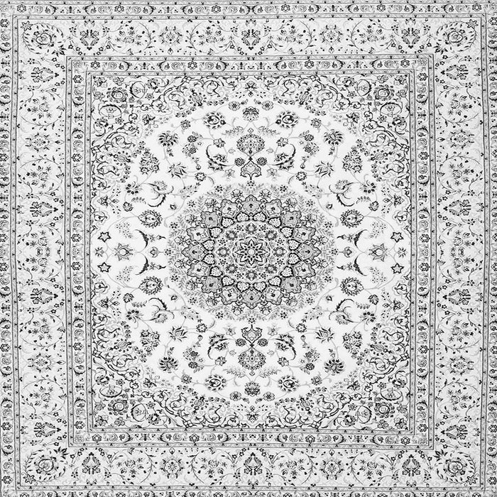 Serging Thickness of Medallion Gray Traditional Rug, tr4579gry