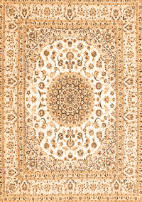 Medallion Orange Traditional Rug, tr4579org