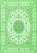 Medallion Green Traditional Rug, tr4579grn