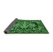 Sideview of Medallion Emerald Green French Rug, tr457emgrn