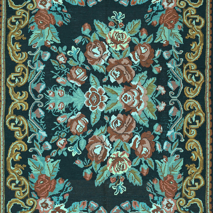 Medallion Light Blue French Rug, tr457lblu