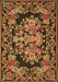 Medallion Brown French Rug, tr457brn