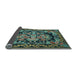 Sideview of Medallion Light Blue French Rug, tr457lblu