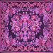 Square Medallion Purple French Rug, tr457pur