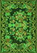 Medallion Green French Rug, tr457grn