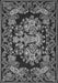 Serging Thickness of Machine Washable Medallion Gray French Rug, wshtr457gry
