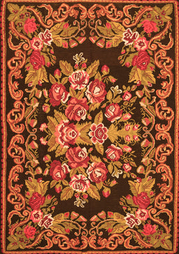 Medallion Orange French Rug, tr457org