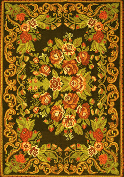 Medallion Yellow French Rug, tr457yw