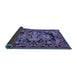 Sideview of Medallion Blue French Rug, tr457blu