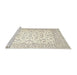 Sideview of Machine Washable Traditional Blanched Almond Beige Rug, wshtr4580