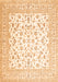 Serging Thickness of Machine Washable Persian Orange Traditional Area Rugs, wshtr4580org