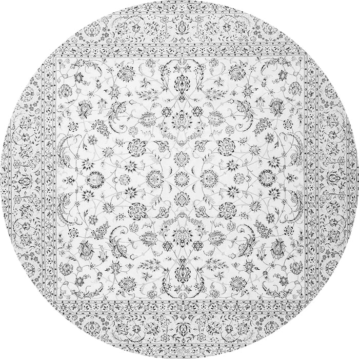 Square Persian Gray Traditional Rug, tr4580gry