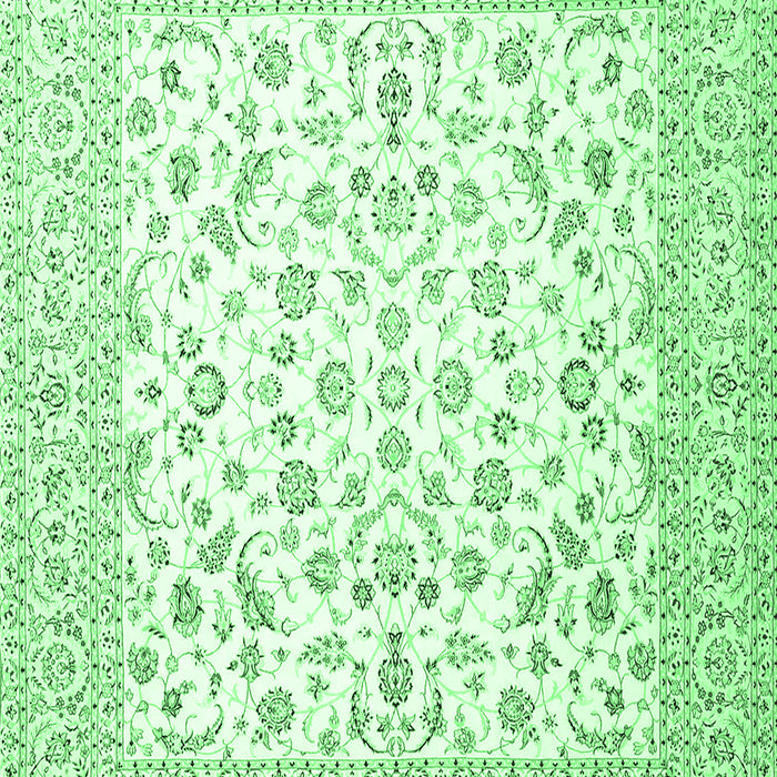 Machine Washable Persian Emerald Green Traditional Area Rugs, wshtr4580emgrn