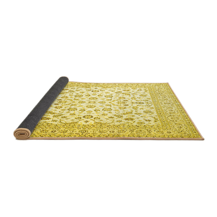 Sideview of Persian Yellow Traditional Rug, tr4580yw