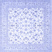 Square Persian Blue Traditional Rug, tr4580blu