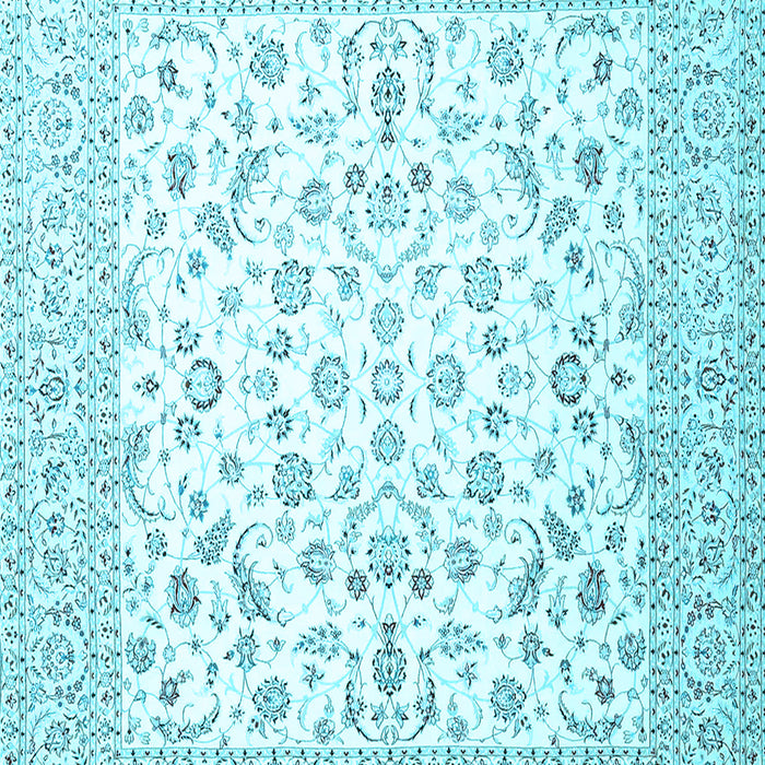 Machine Washable Persian Light Blue Traditional Rug, wshtr4580lblu