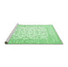 Sideview of Machine Washable Persian Emerald Green Traditional Area Rugs, wshtr4580emgrn