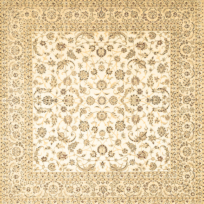 Square Machine Washable Persian Brown Traditional Rug, wshtr4580brn