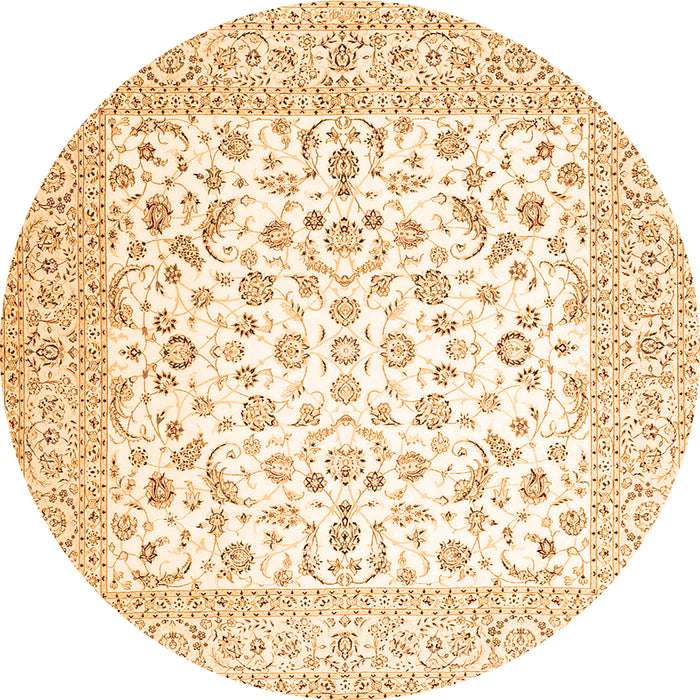 Machine Washable Persian Orange Traditional Area Rugs, wshtr4580org