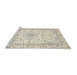 Sideview of Machine Washable Traditional Rosy Brown Pink Rug, wshtr4581