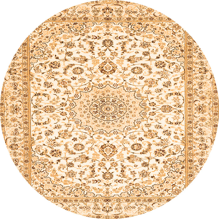 Machine Washable Persian Orange Traditional Area Rugs, wshtr4581org