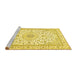 Sideview of Machine Washable Persian Yellow Traditional Rug, wshtr4581yw