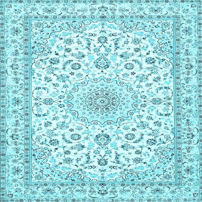 Square Persian Light Blue Traditional Rug, tr4581lblu