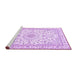 Sideview of Machine Washable Persian Purple Traditional Area Rugs, wshtr4581pur