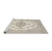 Sideview of Machine Washable Traditional Blanched Almond Beige Rug, wshtr4582